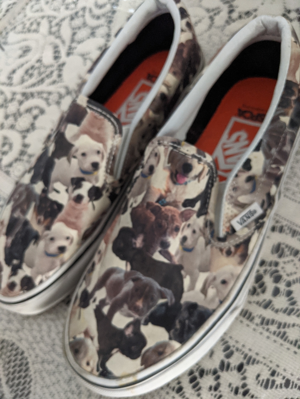 Rare Authentic Vans Sneakers Shoes Slip Ons Dog Veterinary Retro Gift